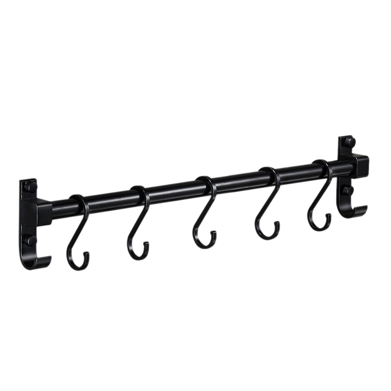 Kitchen Rail With Hooks Pan And Pot Hangers For Kitchen Wall Mount Utensil Rack With Removable S Hook Aluminum Buy Online At Best Prices In Bangladesh Daraz Com Bd