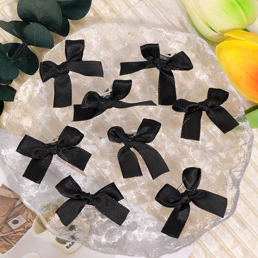8 Pcs Korean Sweet Bow Duckbill Clip Y2K Mini Side Bangs Snap BB