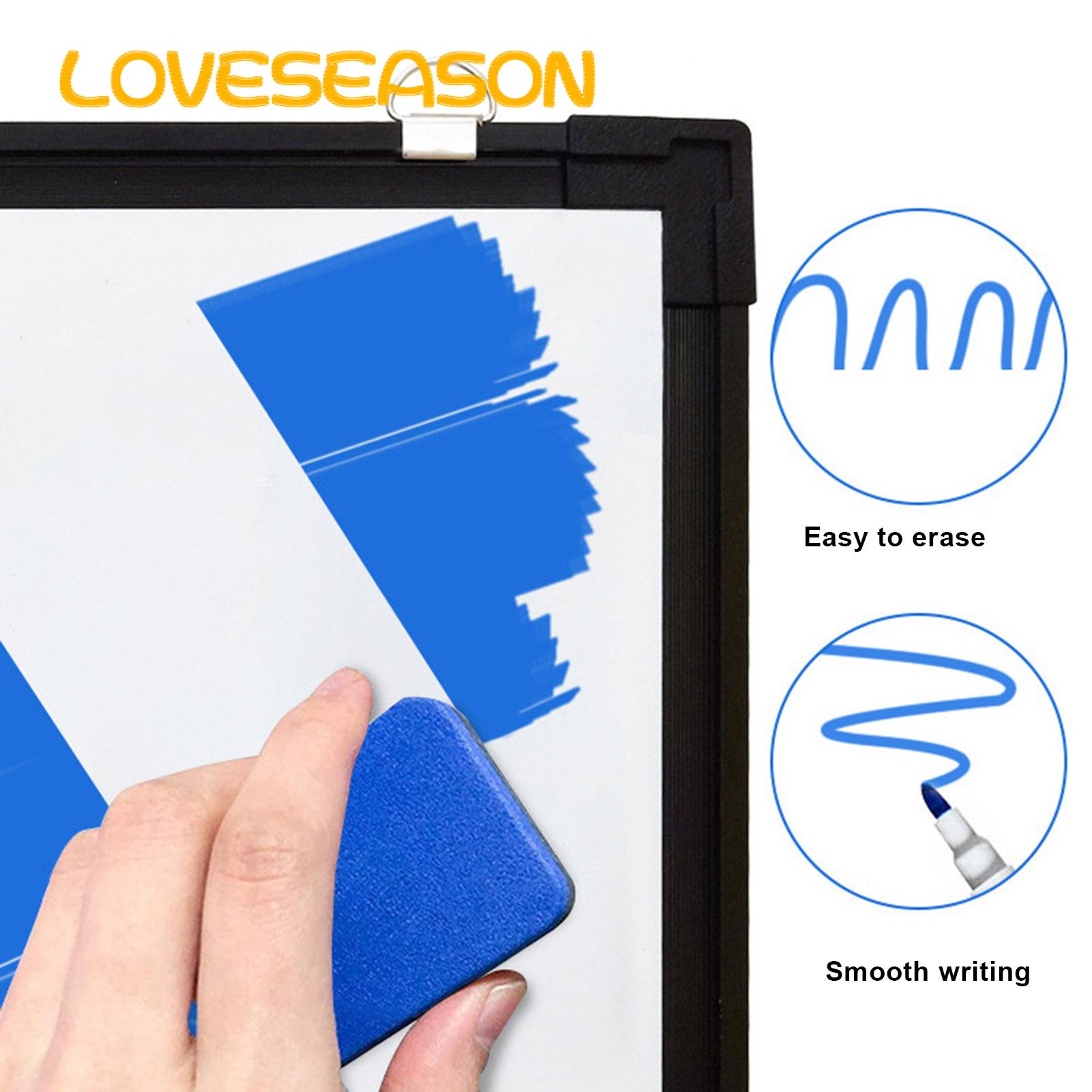 Wall Mountable Whiteboard Double-sided Magnetic Whiteboard with Hooks for Office Classroom Use 40x30cm. 