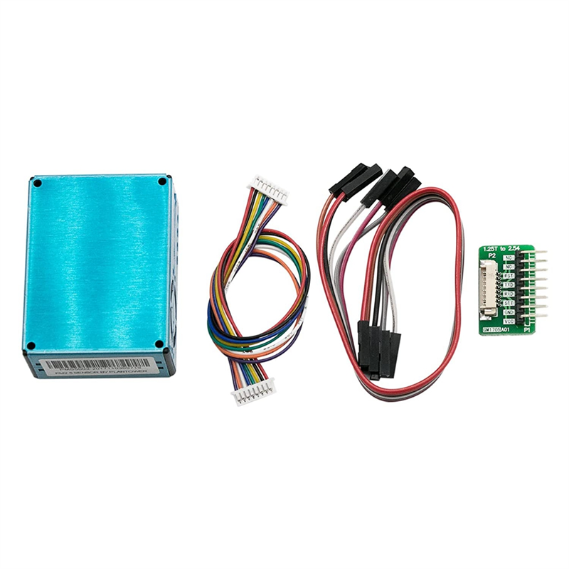 pm2.5 sensor-1x PMS5003 Digital Particle Sensor
1x G5 Switch Board
1x Cable for Arduino
1x Cable for Sensor-blue. 