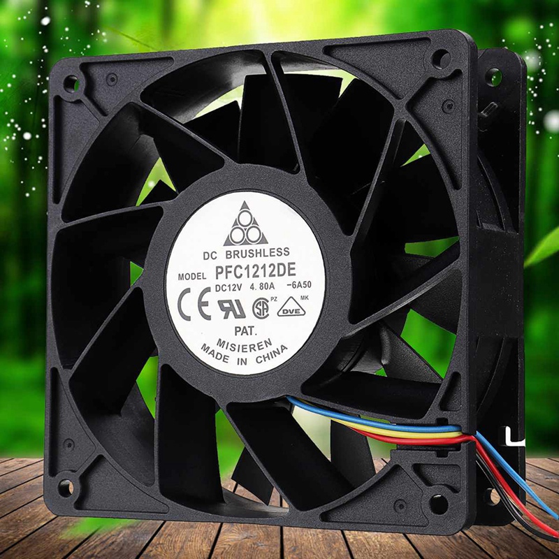 5000RPM 120X120 S7 S9 CPU Cooling Fan 4-Pin Connector For Antminer Bitmain 12V/4.8A Portable Computer Cooler Fans. 