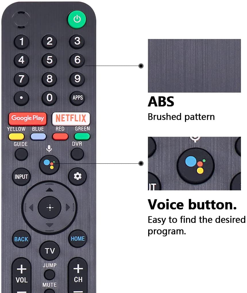 Sony Voice Remote Controller RMF-TX500U for Sony Smart TV Bluetooth Remote for Android 4K Ultra HD LED Internet KD XBR Series UHD LED. 