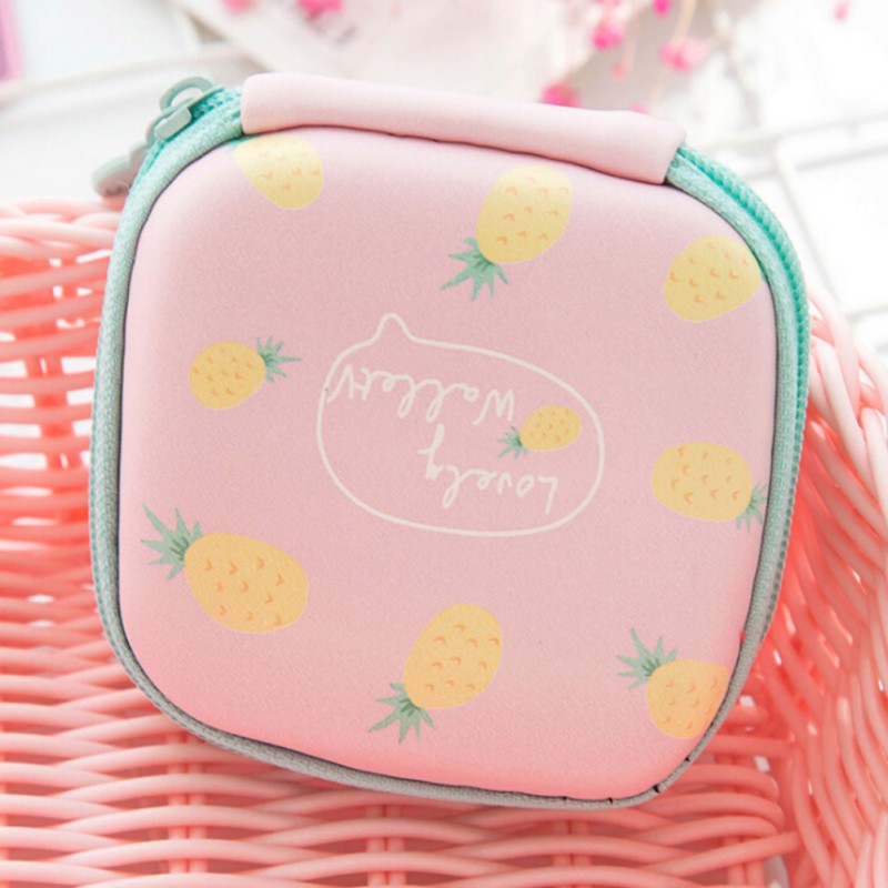 Cute Earphone Holder Case Storage Carrying Hard Bag Box Case for Earphone Cute Fruit Shell Card Carrying Storage Bag Random. 