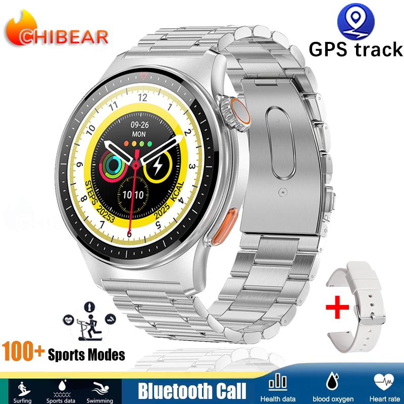 ChiBear ECG+PPG Bluetooth Call Smart Watch Men 2023 New Sports Bracelet NFC Waterproof Custom Watch Face Men SmartWatch +Box. 