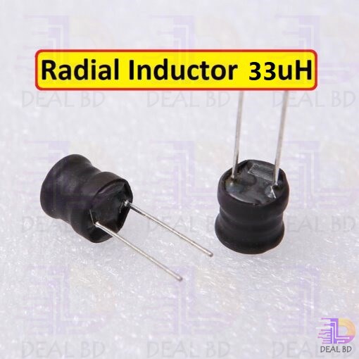10Pcs- Radial Inductor 33uH Magnetic Core Drum Core Choke Power Inductor Through Hole Lead For P.C.B Board Electronics Projects DIY. 