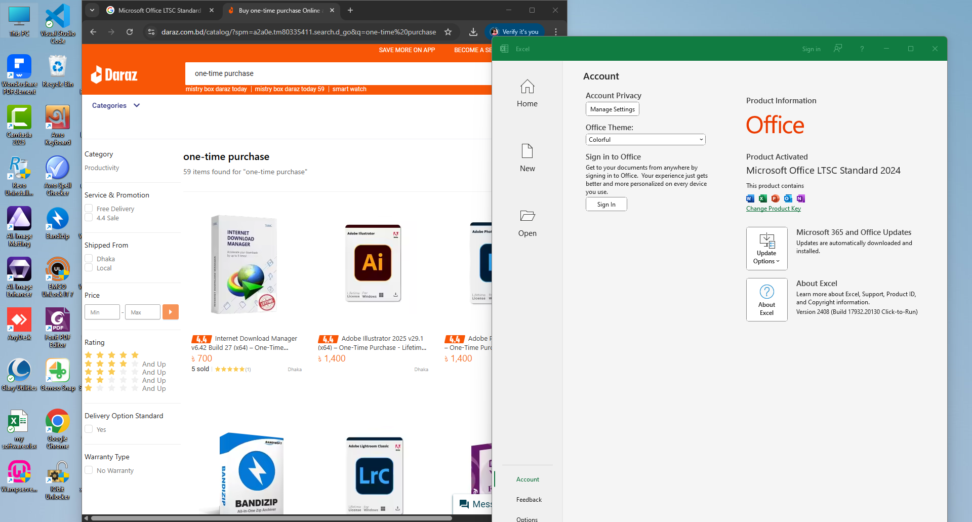 Microsoft Office LTSC Standard 2024 – One-Time Purchase - Lifetime Activation, 1 Person, 1 Pc. 