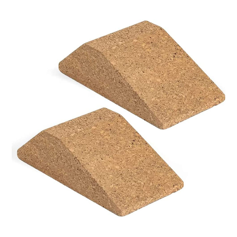 2PCS Cork Squat Wedge Block Non Squat Ramp,Squat Platform for Heel Elevated Squats and Calf Raises,Slant Board