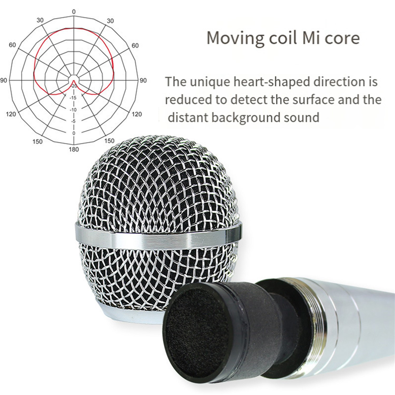 Microphone Wired Metal Dynamic Microphone Clear Voice Mic for Vocal Music Performance. 
