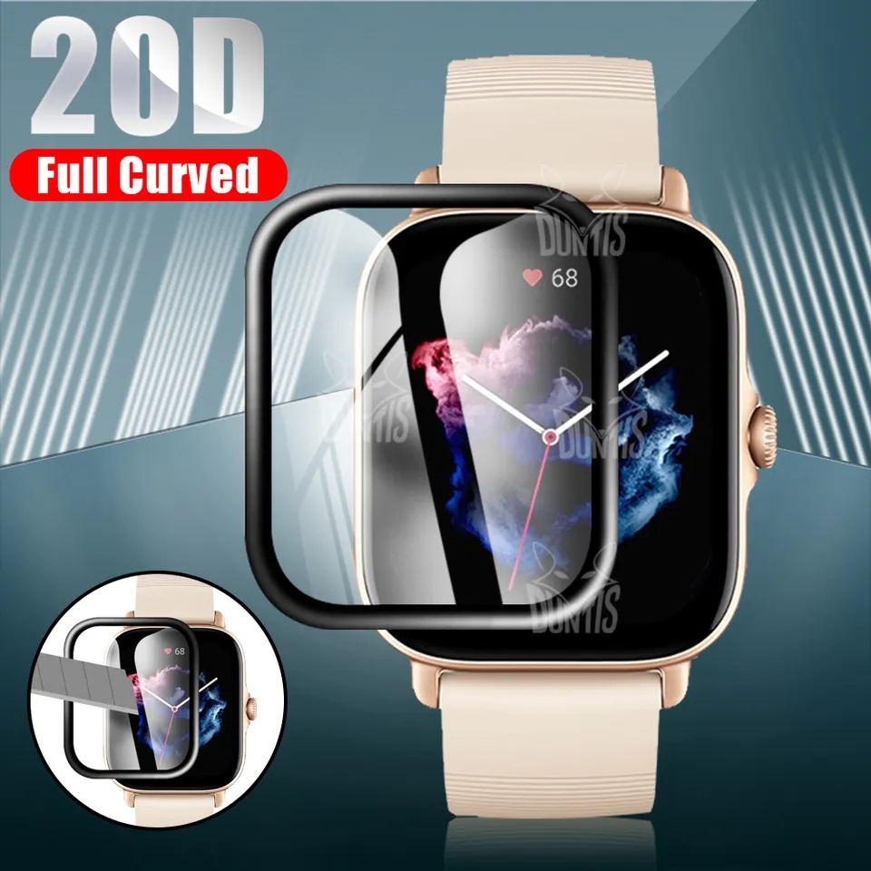 For Amazfit GTS 3 - Screen Protector Plastic 3d Film For Smart Watch HD Clear Curved Edge Full Protective (Not Glass)