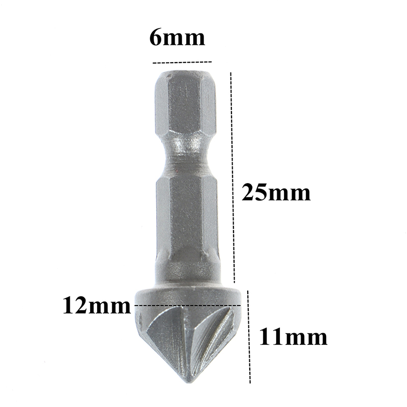 【3C VictoryEagle】6 Countersink Drill Bit Chamfer Cutting Tool handle BDM. 