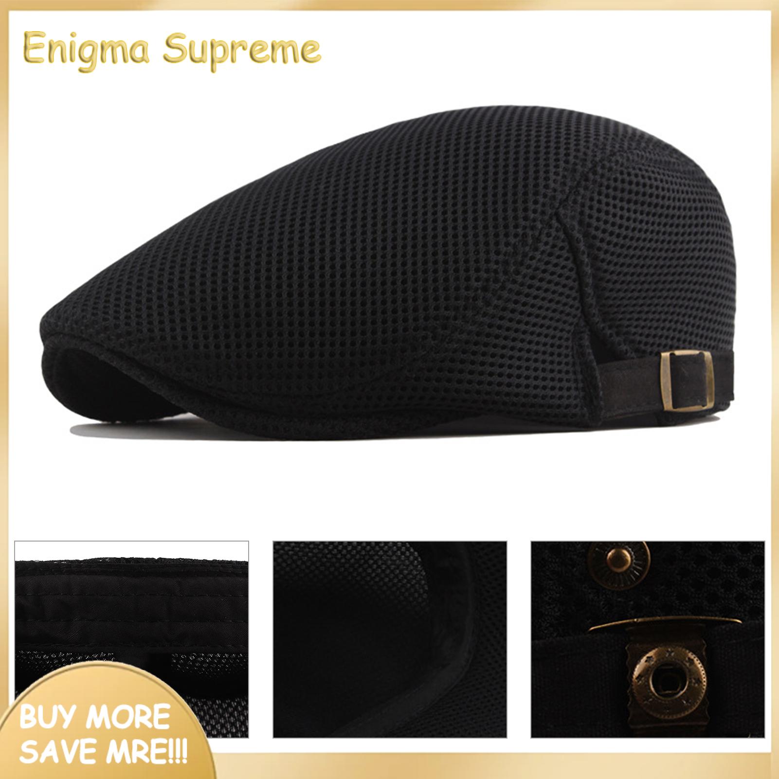 Enigma- Beret Hat Wear-resistant Breathable Mesh Adjustable Men Beret Hat. 