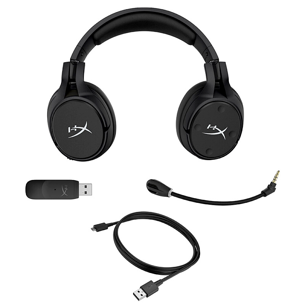HXSJ Kingston HyperX Cloud Flight S 2.4G Wireless Gaming Headset with Virtual 7.1 Surround Sound Support Qi Wireless Charging. 