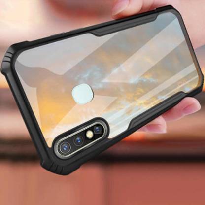 Infinix hot 8-প্রিমিয়াম মানের কেসিং এজ শক্তিশালী শকপ্রুফ কুশন ব্যাক ক্লিয়ার হাইব্রিড স্বচ্ছ হার্ড কভার ফোন কেস (Back Case Cover For Smartphone)