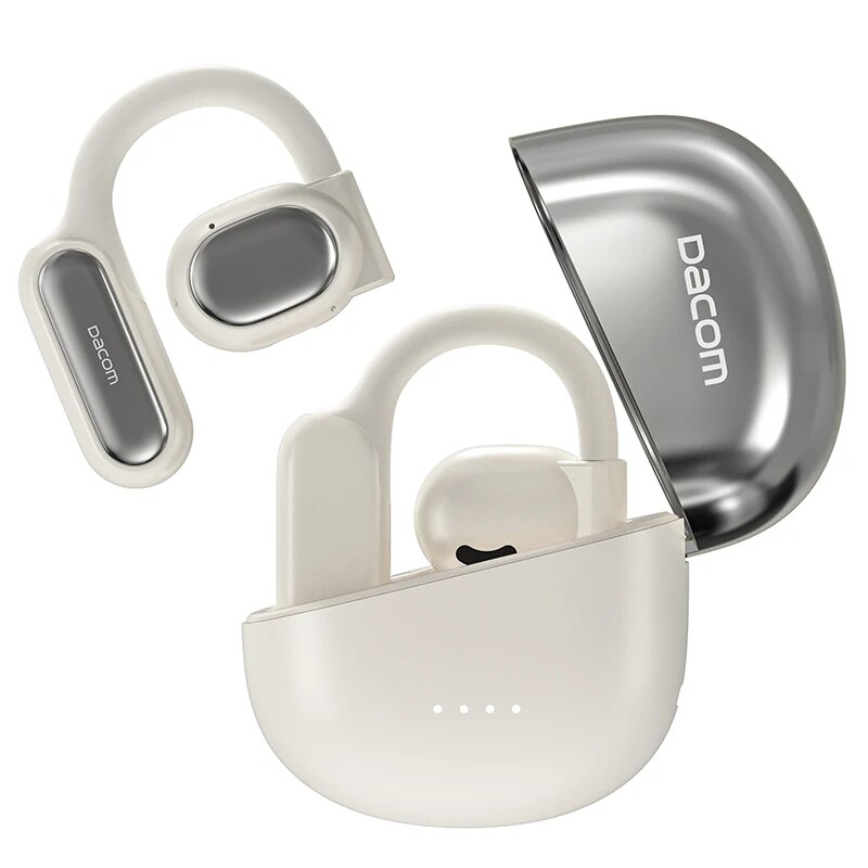 DACOM Earphones Wireless Bluetooth Headset TWS Super Bass Headphones Type-C Bluetooth5.3 Open Earbuds With Dual Mic Noise Cancel. 