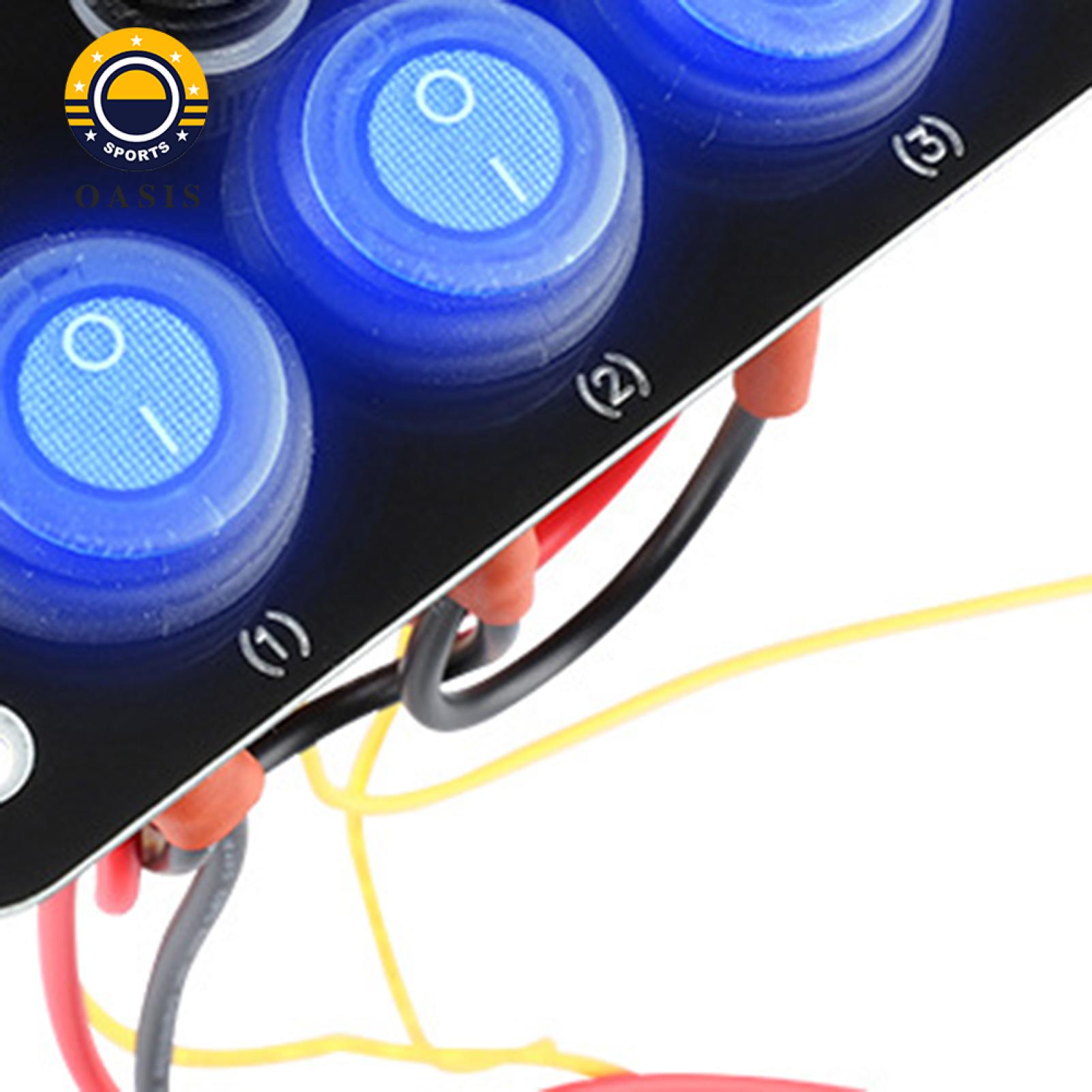 Oasis Rv Led Switch Panel Waterproof 3-button Toggle Switch Panel for Boat Truck Trailer Easy Installation Power Control Rocker Switch for Car 12v-24v. 