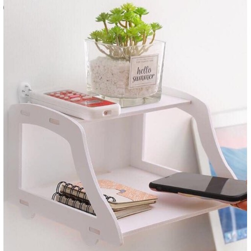 2 layer Wall Mount Wifi Router Storage Rack Wall Mount Wifi Router Storage Set-top Box. 