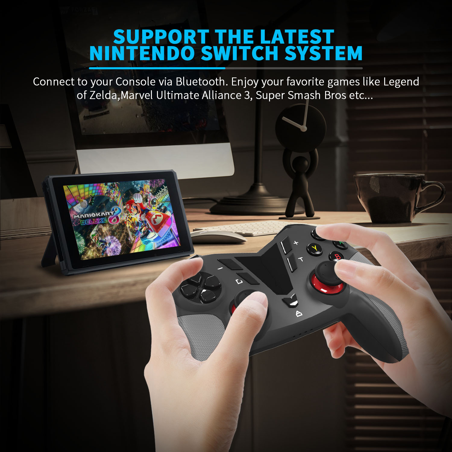 high quality With NFC 6-axis Gyroscope Vibration Gamepad Full Function Controller Bluetooth Wireless Gamepads For Nintendo Switch NS Pro/Lite. 