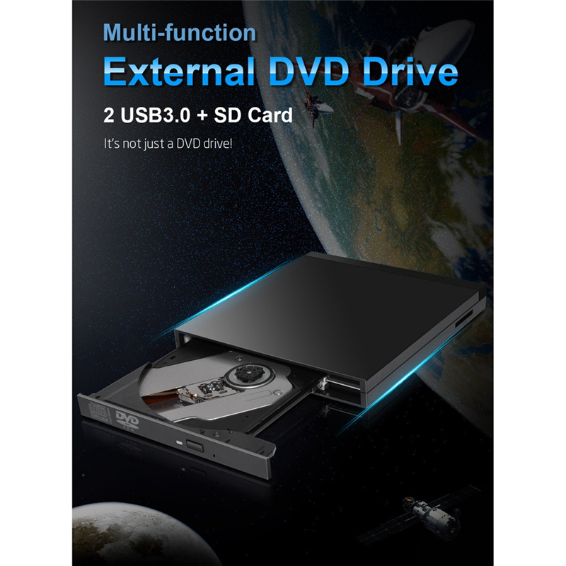USB 3.0 External CD/DVD Optical Drive CD/DVD Player for PC Laptop. 