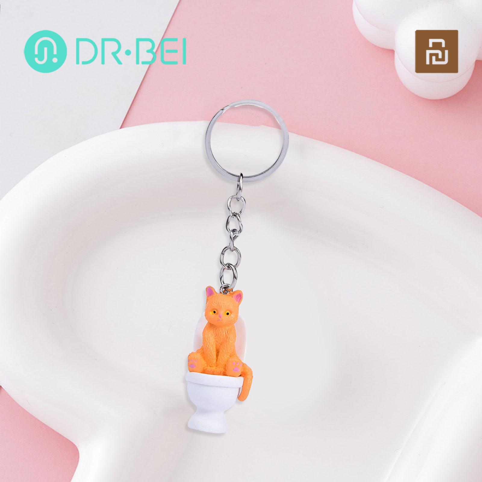 Key Chain Adorable Cat Toilet Keychain Cute Kitty Bag Pendant for Schoolbags Car Keys Durable Colorfast Keyring Perfect Southeast Asian Buyer's Choice Cat Key Chain. 