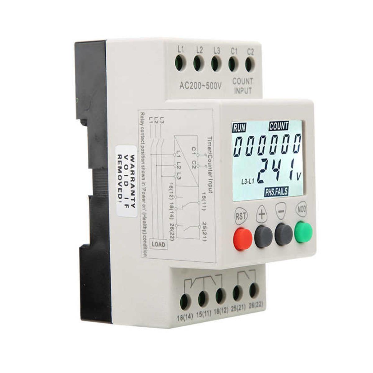 JVR800-2 Under Over Voltage Protector 3 Phase Monito g Sequence Protection Relay