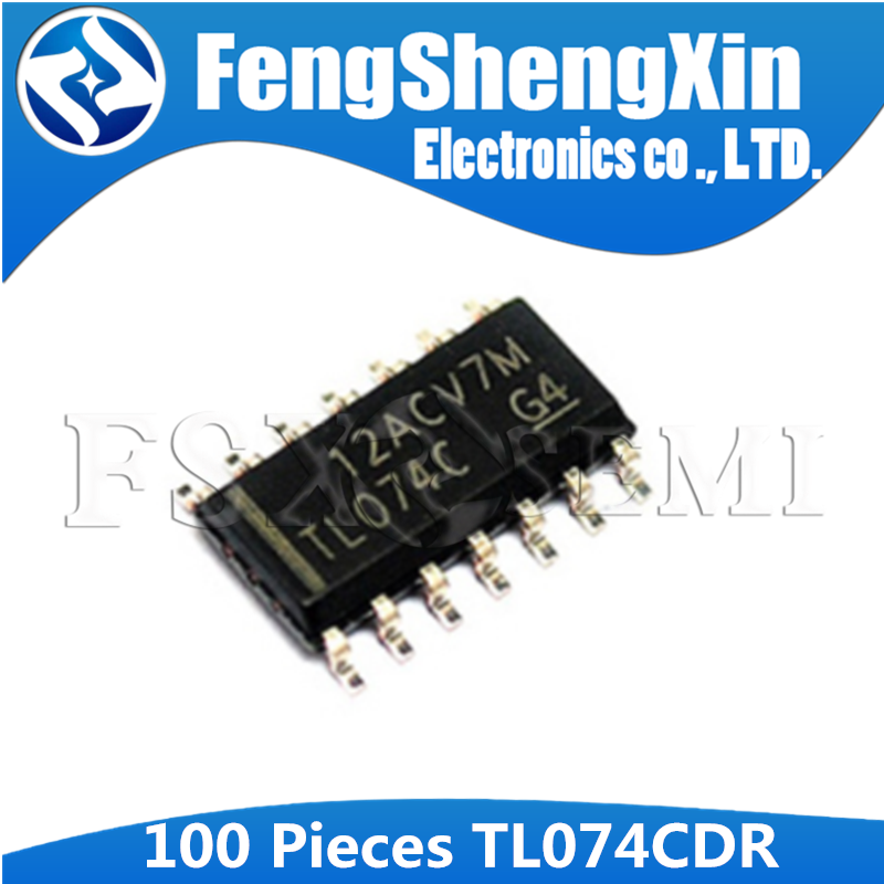 100PCS TL074CDT SOP14 TL074 SOP TL074C SMD 074C TL074CDR SOP-14 LOW-NOISE JFET-INPUT OPERATIONAL AMPLIFIERS IC. 