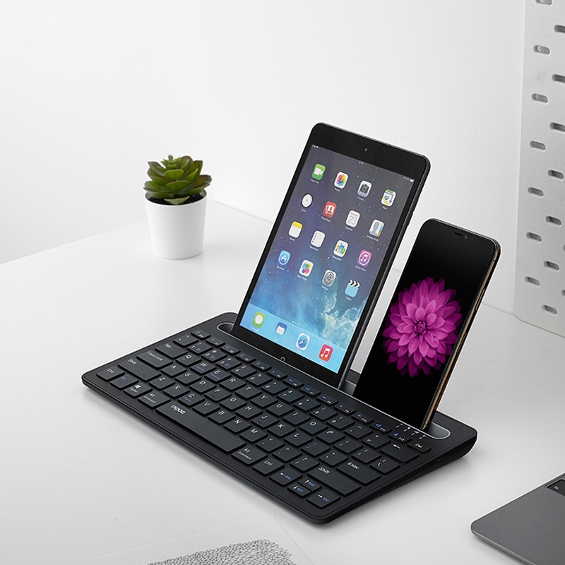 Rapoo XK100 78 Keys Wireless Bluetooth Office Business Keyboard(Black). 