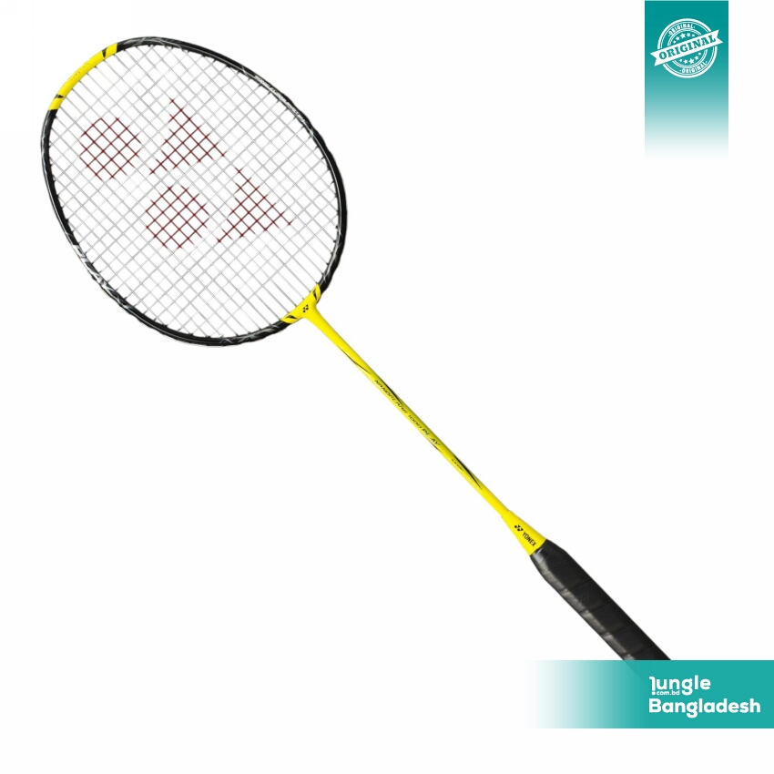 Original Yonex NANOFLARE 1000 Play Badminton Racket - Medium Flex, Graphite Frame, Lightning Yellow
