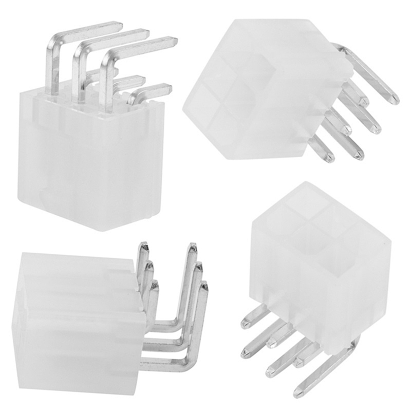 XHHDQES 100Pcs 4.2MM 6 Pin Header Male Pin for Graphics Card GPU PCI-E PCIe Power Connector Right Angle Through Hole Video Card. 
