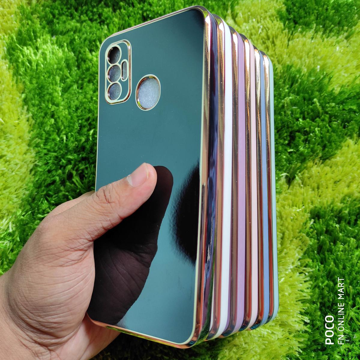 Metalic Case For Tecno Spark 7 Shining Soft Silicone Back Cover - Phone Back Cover (Back Case Cover For Smartphone)