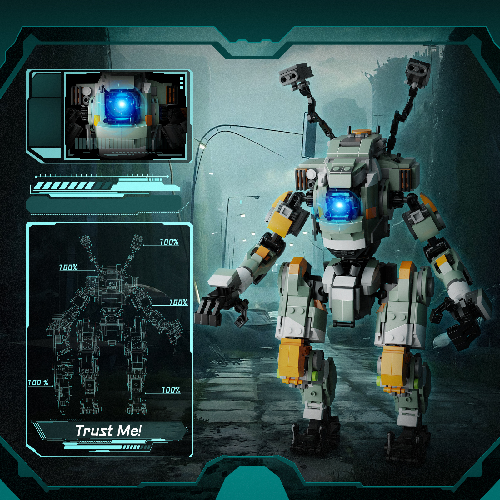 BuildMoc Titanfalls 2 Ion-class Titan Reaper Titan BT-7274 Building Block Model Set Mecha Robot Northstar Figure Brick Kid Toy Luhuai CVC. 