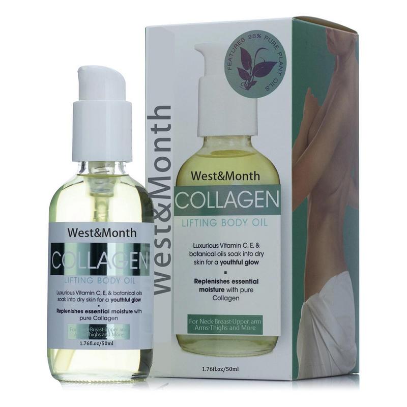 Collagen Lifting Body Oil 50ml Nourishing Hydrating Body Essential Oil Skin Care Product For Neck Shoulders Arms Thighs Legs. 
