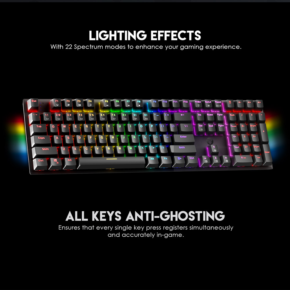 FANTECH MK855 MAXFIT108 RGB MECHANICAL KEYBOARD. 