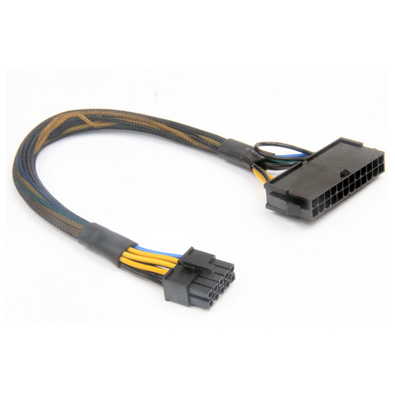24 Pin to 10 Pin ATX PSU Main Power Adapter Braided Sleeved Cable for IBM for Lenovo PC and Servers 12-Inch(30cm)(null). 