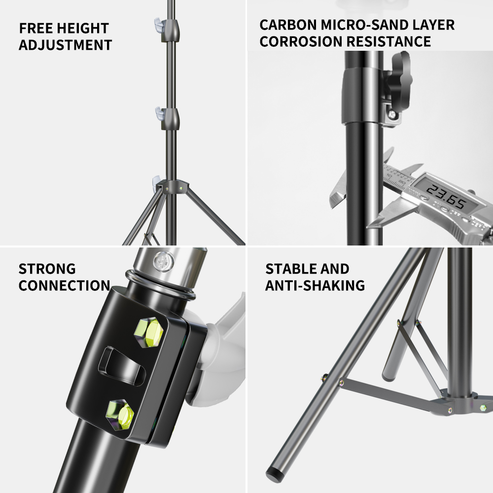 2M Tripod with Tray Projector Tripod Stand Aluminum Alloy Holder 1/4'' Adjustable Height for Mount Laptop Projection Bracket. 