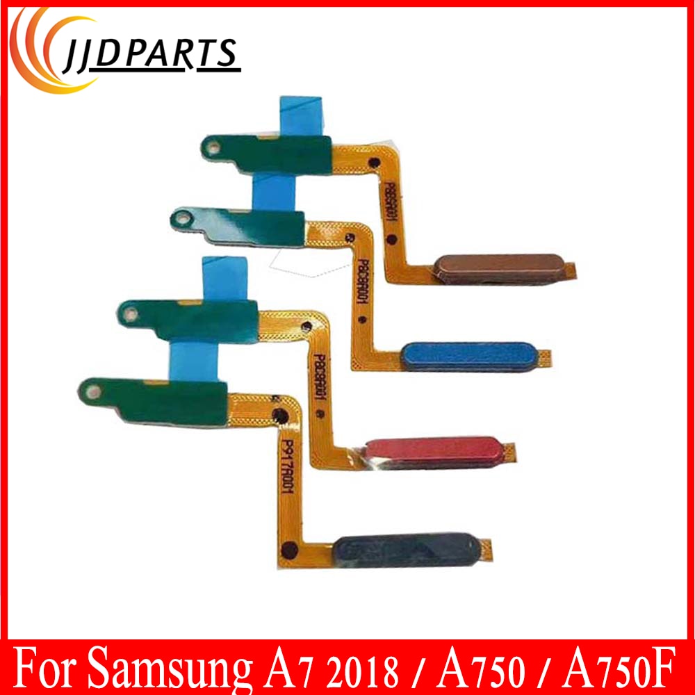 Fingerprint For Samsung Galaxy A7 2018 A750 A750F Home Button Fingerprint Touch ID Sensor Flex Cable Ribbon Replacement Parts. 