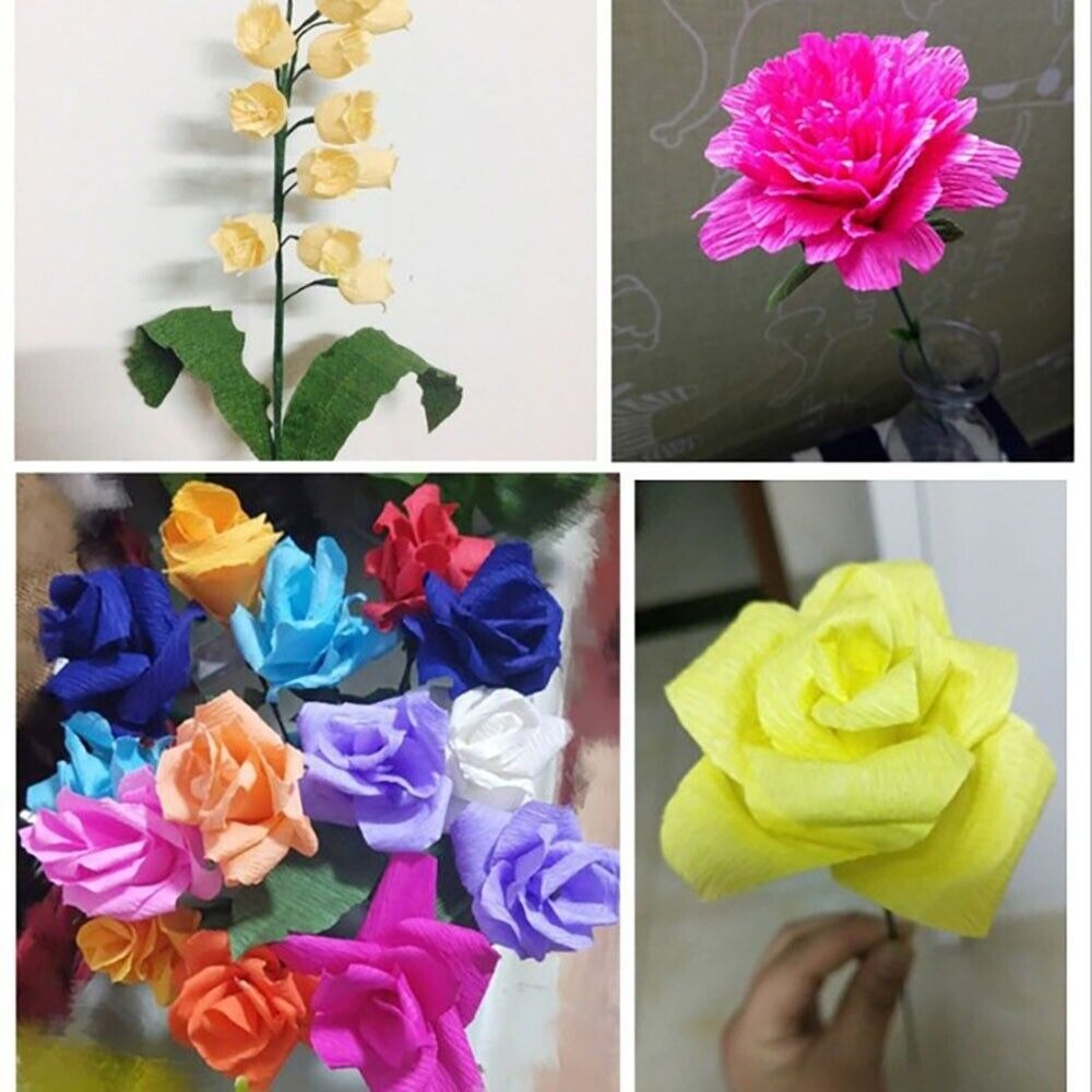 DIY Crepe Paper New Thickened wrinkled paper Production material paper Wrapping Paper Handmade flowers Packing Material. 