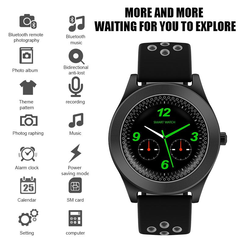 Zinc Alloy+Silicone 1.54 inch Screen 3.0 Bluetooth  V11 Smart Watch MTK Nucleus Operating System. 