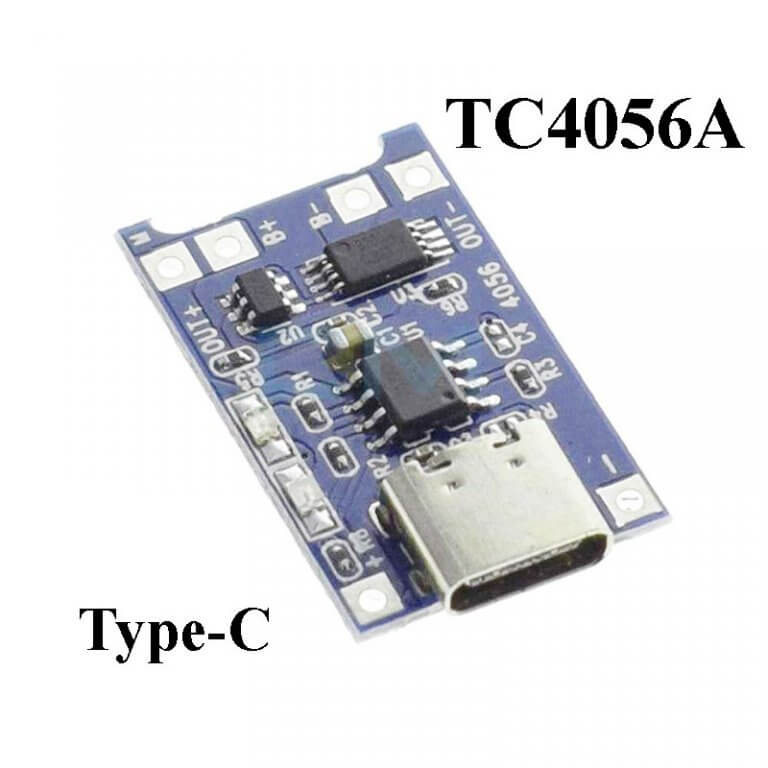 TP4056 Type-c USB 5V 1A 18650 Lithium Battery Charger Module Charging Board with Dual Protection Functions