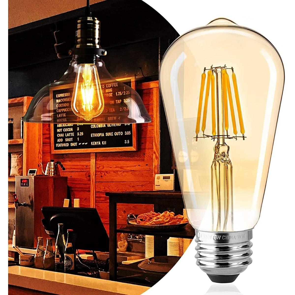 Dimmable LED Edison Bulbs - 2700K with box - Table Lamp