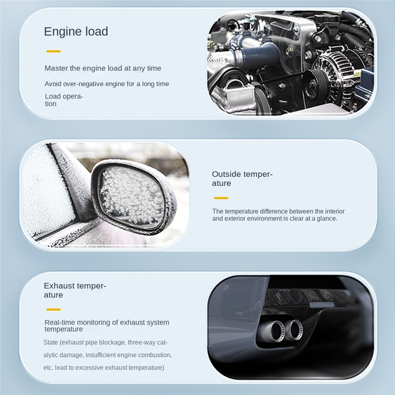1 Piece S100 Dual Display HUD Head-Up Display OBD Multi-Function Black Vehicle Instrument Transmission Oil Temperature Monitoring. 