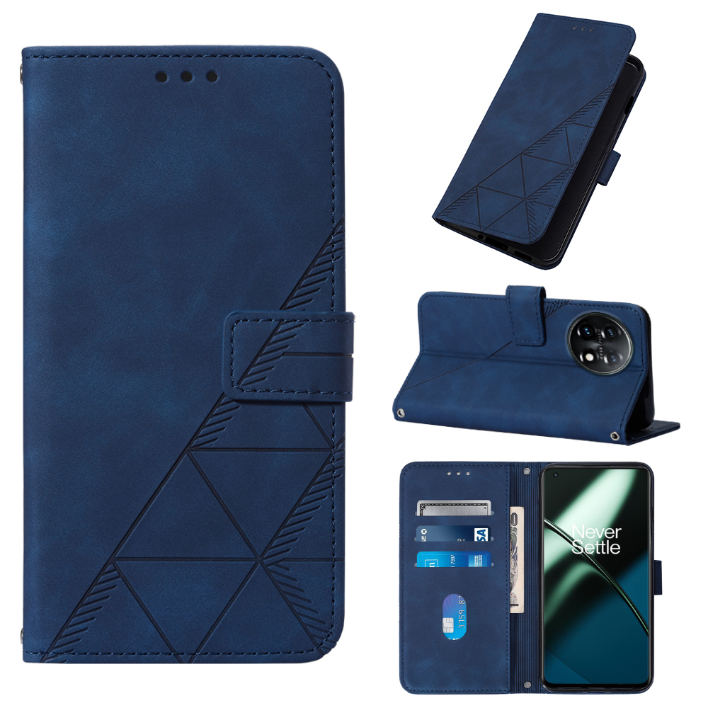 lthmy for OnePlus 11 case slim Embossed PU Leather Flip Stand Wallet Card Slots Cover