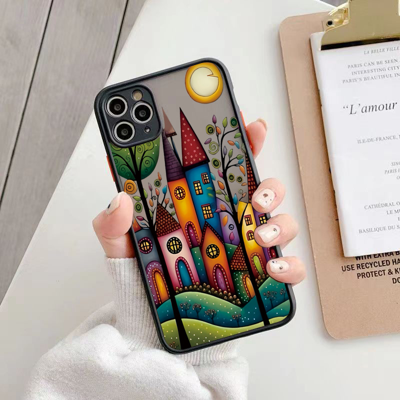 Hand Painted Forest House Case For Samsung Galaxy S25Ultra S23 S22 Plus S24 FE A14 A34 A54 A53 A52 A35 A33 A32 A13 A15 A16 Cover