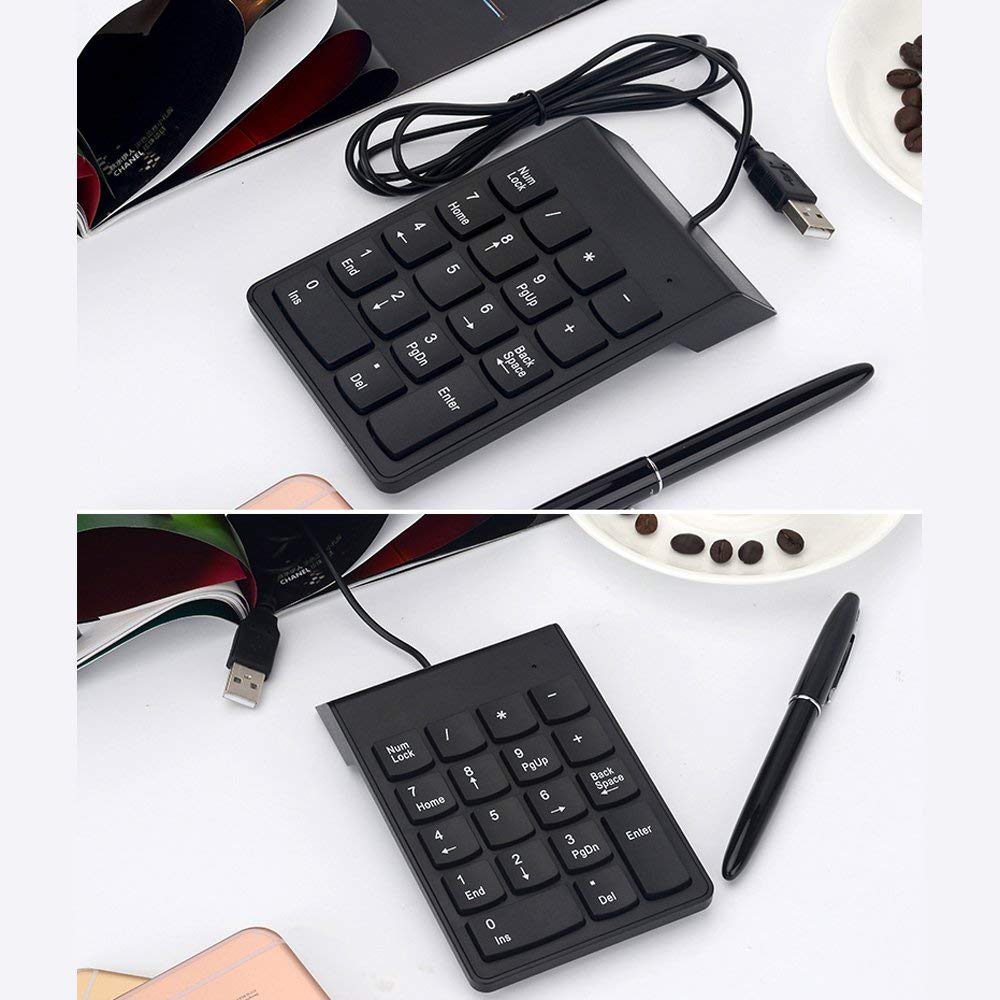 USB Mini 18-keys Num Pad Numeric Number Keypad Keyboard for Laptop Note. 