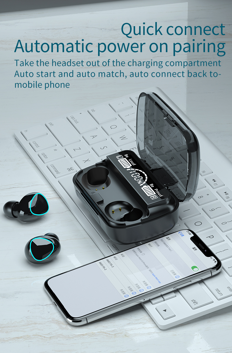 M10 TWS Wireless Bluetooth Earbuds