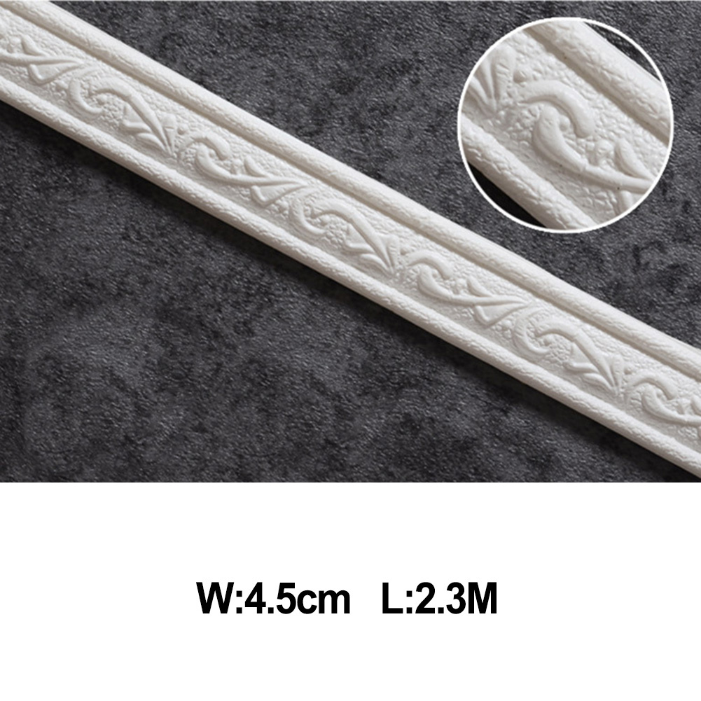 Skirting Border Wall Trim Line 3D Decorative Edging Environmental Foam Border Frame Multi-purpose Strip Waist Line Wall Sticker. 