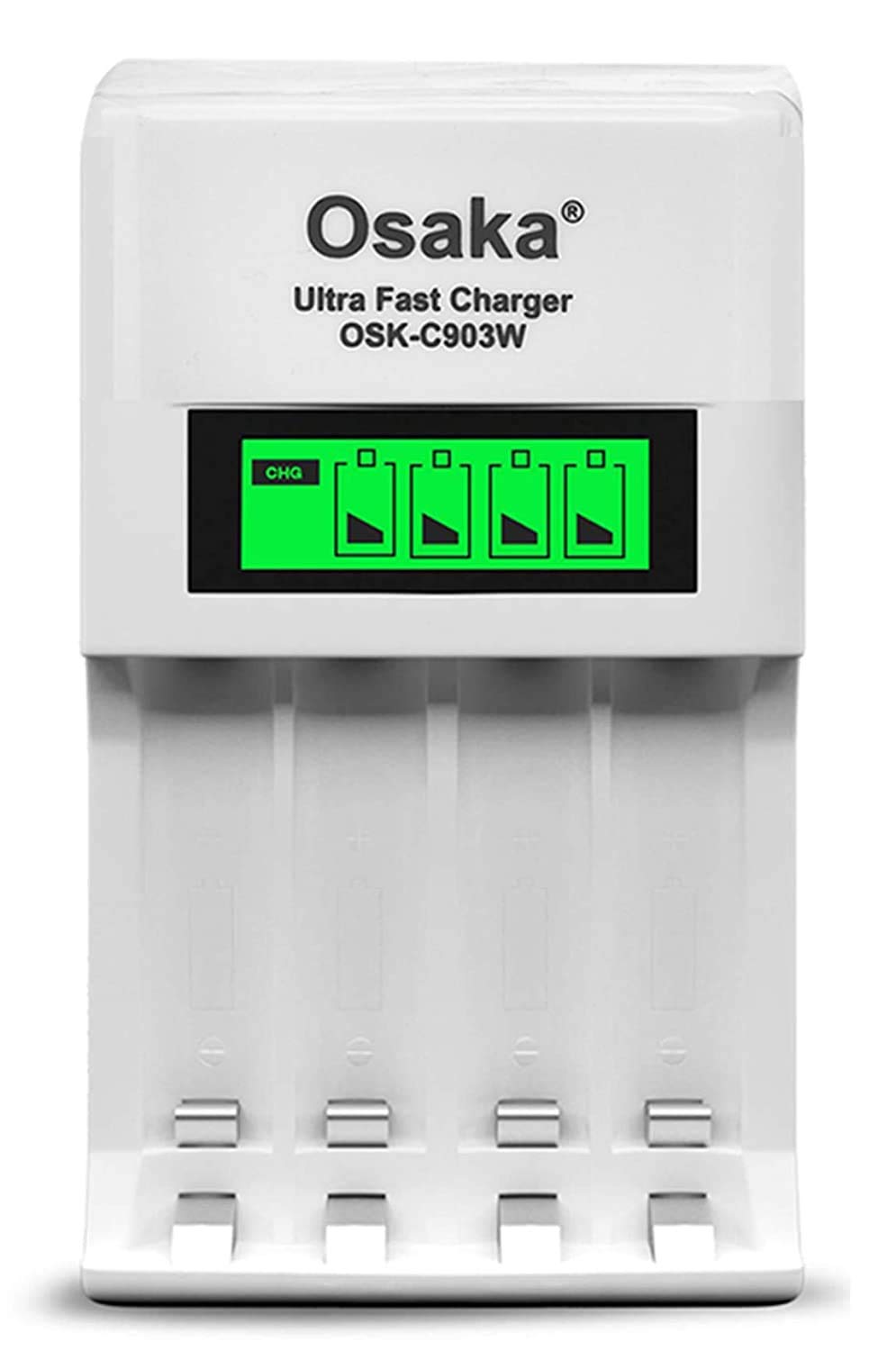Osaka Ultra Fast Charger OSK-C903W LCD Charger for AA and AAA Ni-mh Rechargeable Batteries. 