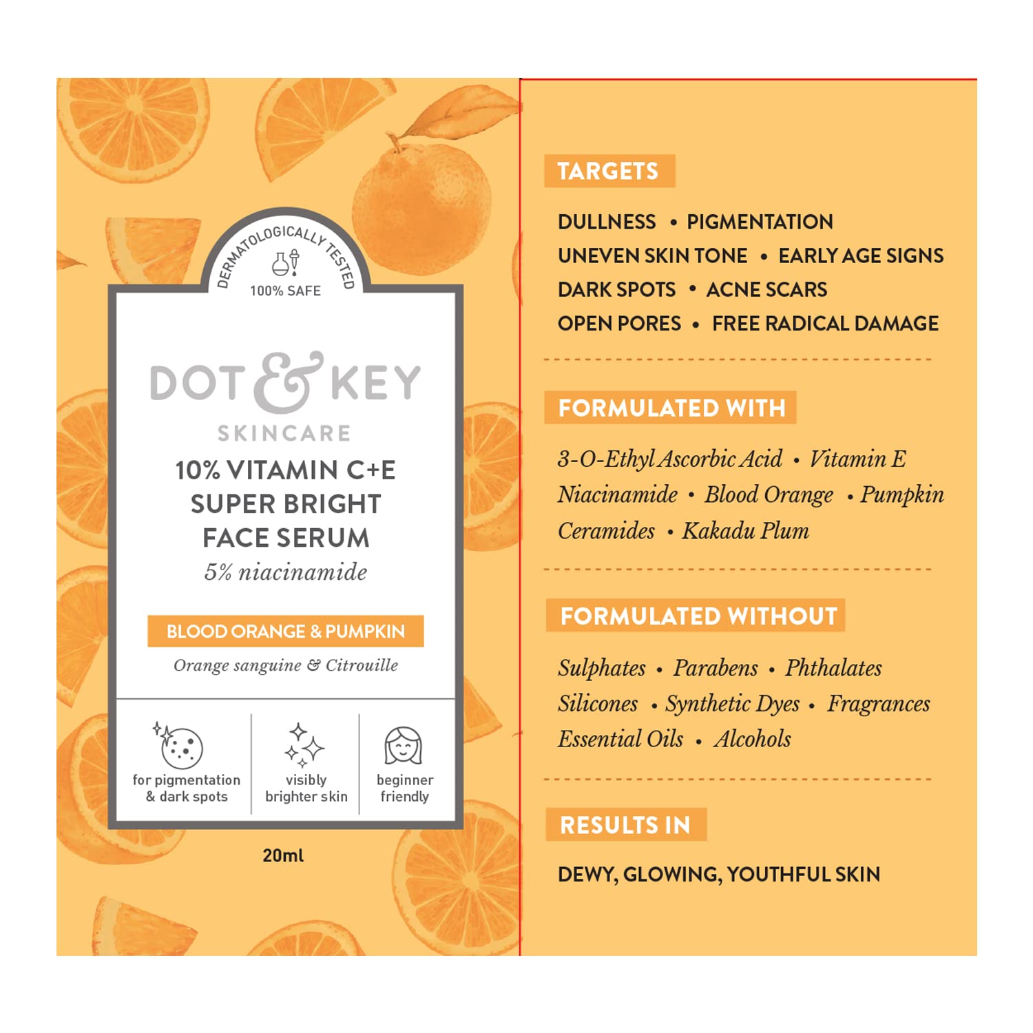 Dot & Key 10% Vitamin C + E 5% Niacinamide Serum-20 ml. 