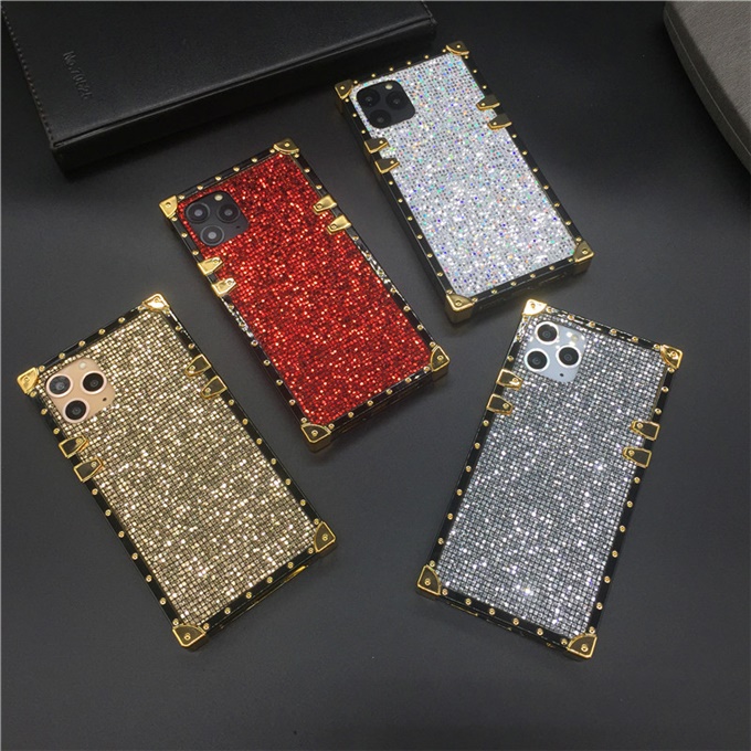Luxury Bling Glitter Sequins Cover Soft Square Phone Case For OPPO A1 PRO A78 A58 A57 A96 A36 A76 A95 A55 A94 A74 A54 A15 A93. 