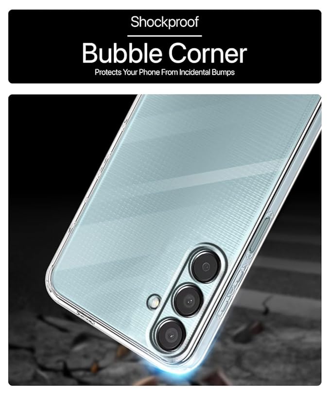 Samsung M35 5G Flexible Clear Transparent Soft TPU Back Case Cover. 