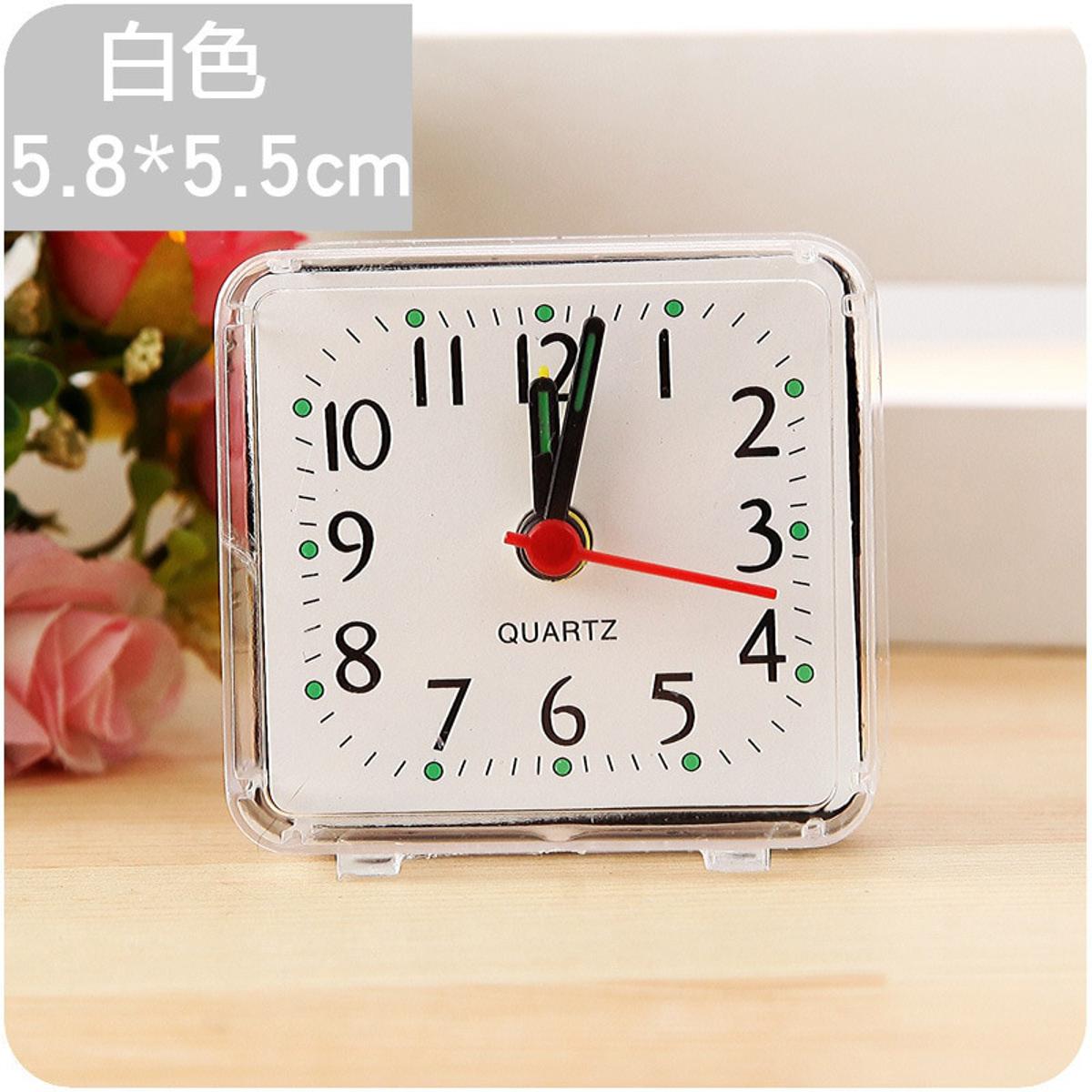Korean Version of Small Alarm Clock Creative Transparent Candy-colored Alarm Clock Fashion Student Bedroom Bedside Crystal Clock